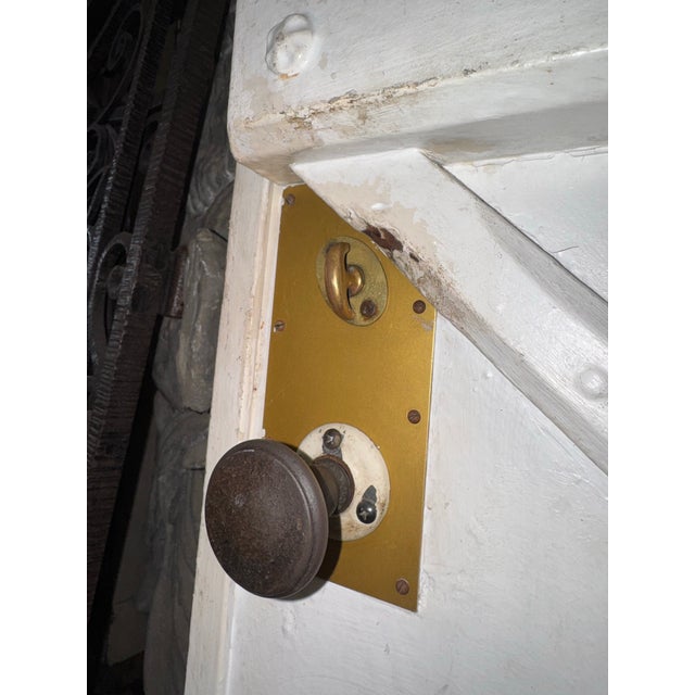 Incredible Rare 1920’s Hand-Carved Spanish Galleon Front Door With Speakeasy For Sale - Image 12 of 12