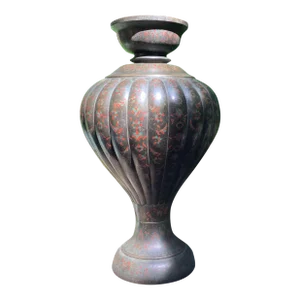 Large Antique Persian Gilt Bronze Vase