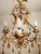Floral Five-Light Gilded Ceiling Lamp with Crystals and Murano Glass Crystal Drops, 1960s For Sale - Image 9 of 18