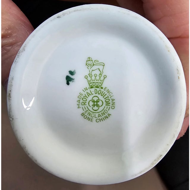 Royal Doulton English Fine Bone China Flower Bouquet in Flower Pot For Sale - Image 9 of 10