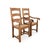 Vintage Armchairs in Oak with Rush Weave, Set of 2 For Sale - Image 4 of 10