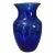 Vintage Bohemian Cobalt Blue Glass Vase For Sale