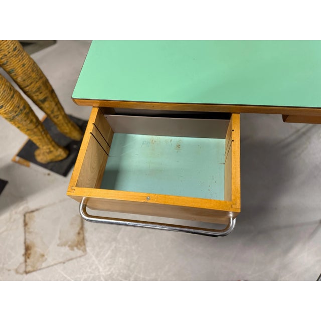 Heywood-Wakefield Kem Weber Trimline for Heywood Wakefield Desk and Chair - Set of 2 For Sale - Image 4 of 12