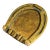 Solid Brass Antique Horseshoe Ashtray Equestrian Catchall Untouched Patina Desk Dresser Horse Home Decor For Sale
