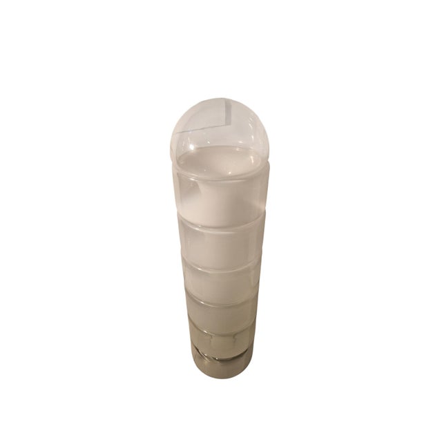 1980s LT316 Sfumata Totem Floor Lamp in Sfumate Murano Glass, Brass and Metal by Carlo Nason for AV Mazzega, 1980s For Sale - Image 5 of 17