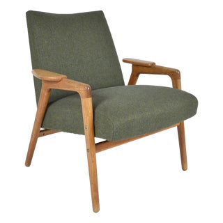 Vintage Ruster Oak Lounge Chair by Yngve Ekström for Swedese, 1960s For Sale