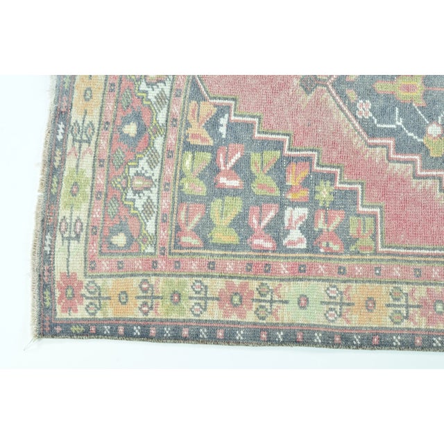 Vintage Oushak Anatolian Handmade Area Rug For Sale - Image 9 of 11