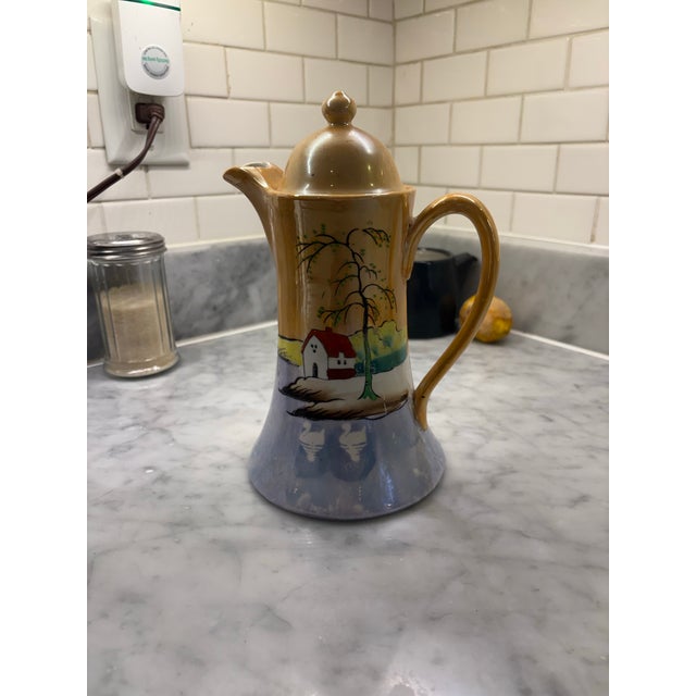 Vintage Japanese Lusterware Chocolate Pot For Sale In New Orleans - Image 6 of 8