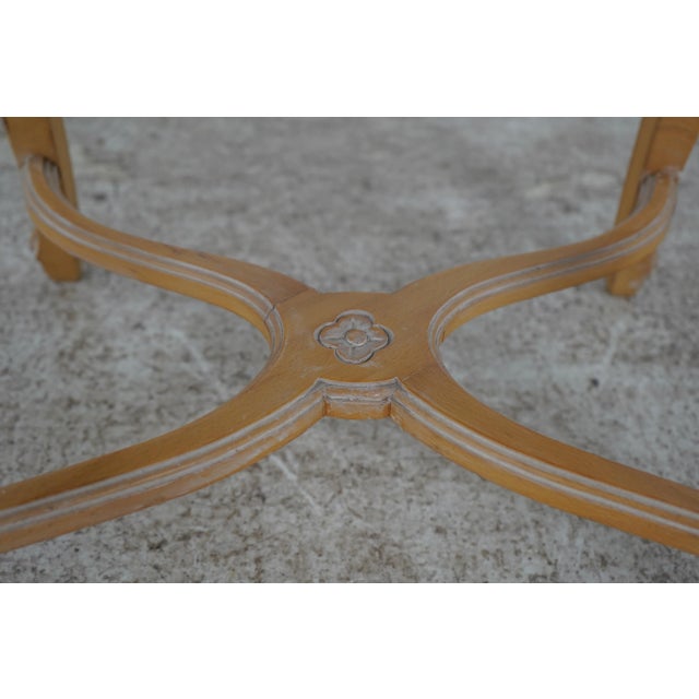 Pair French Louis XV Cane Back Upholstered Armchairs For Sale - Image 11 of 12