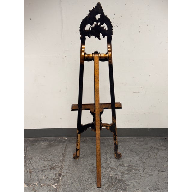 Rococo Revival Wood Chevalet Easel, 19th Century For Sale - Image 4 of 11