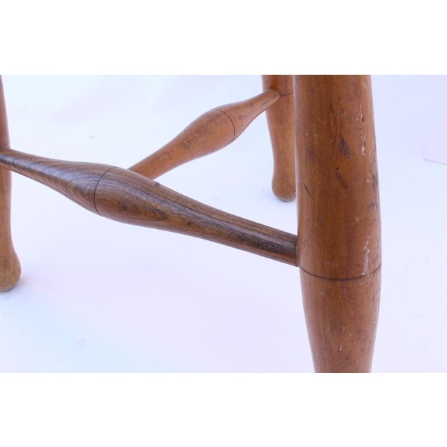 Scandinavian 3-Legged Farmer's Stool in Beech, 1890s For Sale - Image 3 of 12