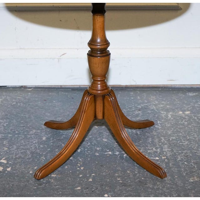 Vintage Yew Wood Side Table For Sale - Image 5 of 11