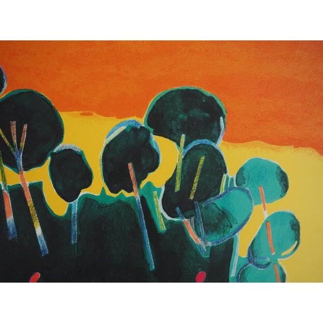 Albert Zavaro, Coucher de soleil en promenade, Lithograph For Sale - Image 5 of 9