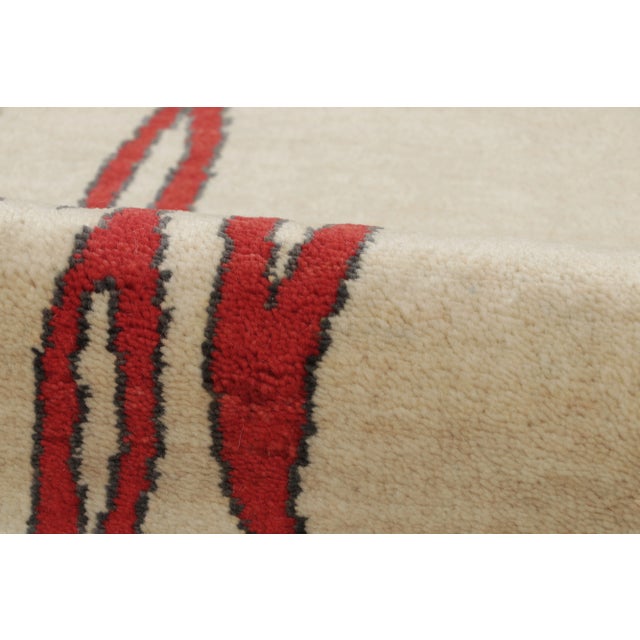 Rug & Kilim Contemporary Art Deco Style Pictorial Fish Wool Runner by Rug & Kilim, India For Sale - Image 4 of 7
