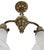 Early Electric Brass and Glass Two Arm Light Fixture C. 1900/20's For Sale - Image 11 of 18