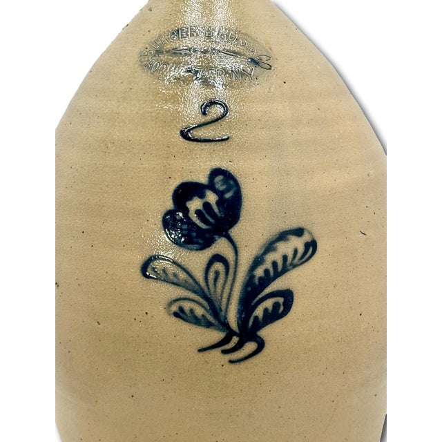 This really is a Outstanding Example of a Authentic Antique American Primitive Stoneware Jug. It is also Embossed - Signed...