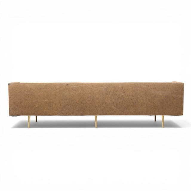 Edward Wormley for Dunbar Model 4907a Mid Century Brass Leg Sofa For Sale In Chicago - Image 6 of 10