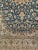 Royal Blue Vintage Persian Nain Rug, Handwoven Floral Pattern, Silk Highlights, Blue & Ivory, 6’ X 9’ For Sale - Image 8 of 12