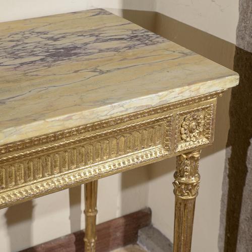 Console Table with Redone Marble Top For Sale - Image 6 of 8