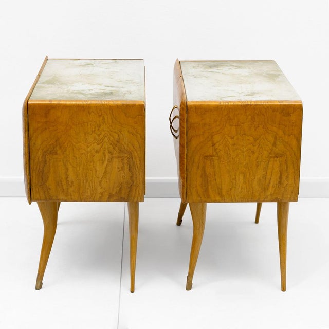 1950s Mid-Century Beech and Chestnut Burl Bedside Tables, 1950s, Set of 2 For Sale - Image 5 of 11