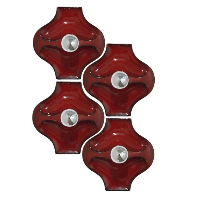 German Red Ceramic Wall Light by Hustadt Keramik, 1970 For Sale - Image 8 of 16