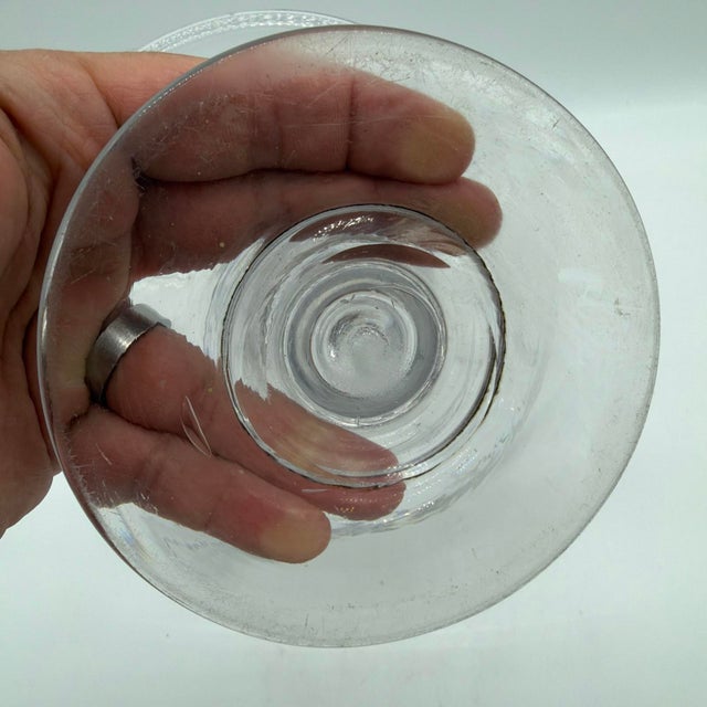 Rare Antique Blown Flint Glass Compote, Pittsburgh, Circa 1830s For Sale - Image 15 of 18