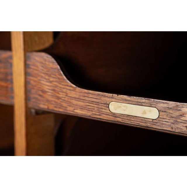 English Oak Glazed Haberdashery Cabinet, 1900s For Sale - Image 16 of 18