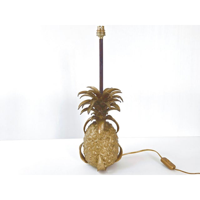 Vintage Pineapple Table Lamp in Gilded Bronze from Maison Jansen, 1970s For Sale - Image 13 of 13