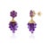 Art Deco 14.18ct Amethyst Statement Asian Drop Earrings in 14k Yellow Gold- A Pair For Sale - Image 3 of 10