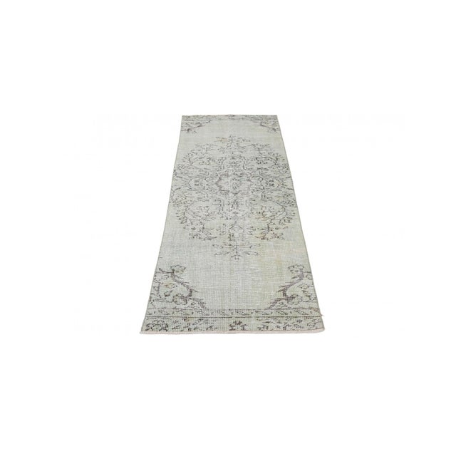 Handknotted overdyed vintage wool rug from Oushak region of Turkey. Approximatelly 50-60 years old. In very good...