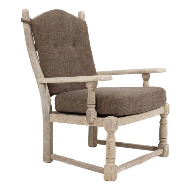 19th Century France Antique White Wood Armchair For Sale