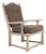 19th Century France Antique White Wood Armchair For Sale