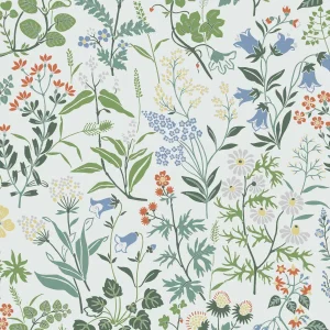 Sample - Borastapeter Flora Wallpaper in Ivory