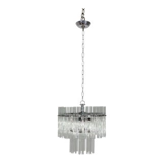 1970s Chrome and Glass Fixture For Sale