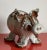 1970s Folk Pottery Retro Stoneware Pig Glazed Clay Flower Frog or Pencil Holder For Sale In West Palm - Image 6 of 6