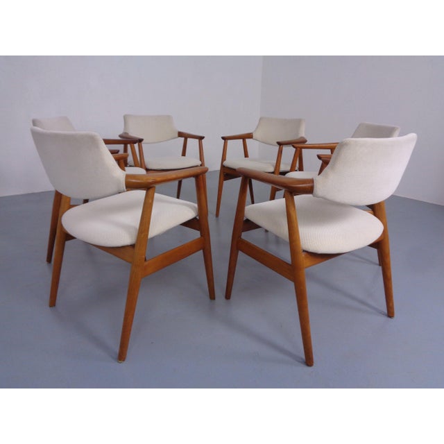 Wood GM11 Teak Armchairs by Svend Aage Eriksen for Glostrup, Denmark, 1960s, Set of 6 For Sale - Image 7 of 18