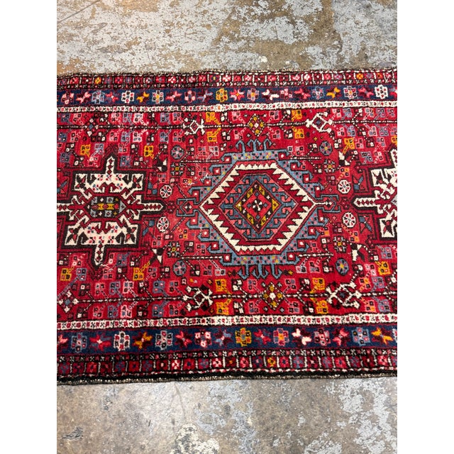 1930s 3ft 1in × 10ft 10in Karajeh Heriz Persian Rug, Circa 1930's For Sale - Image 5 of 12