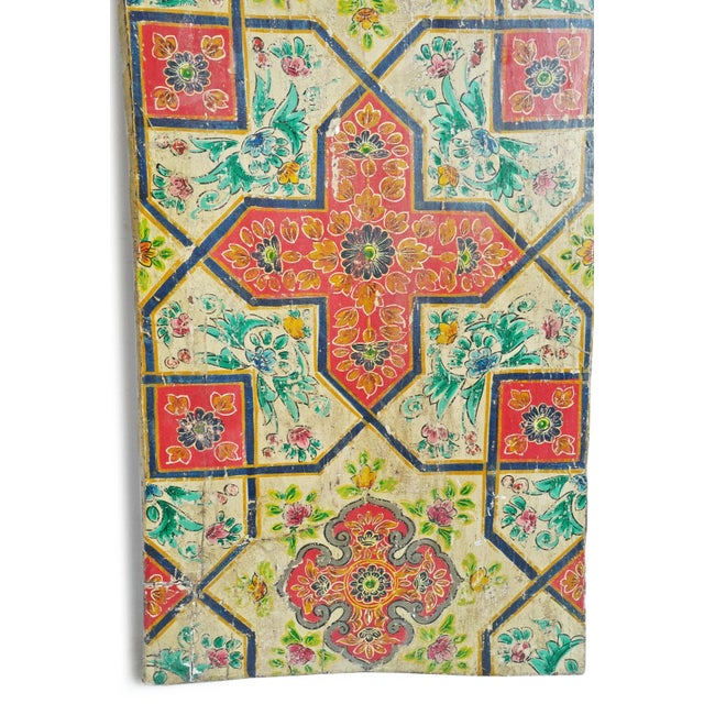 Mid 20th Century Vintage Hand Painted Jodhpur Panel For Sale - Image 5 of 7