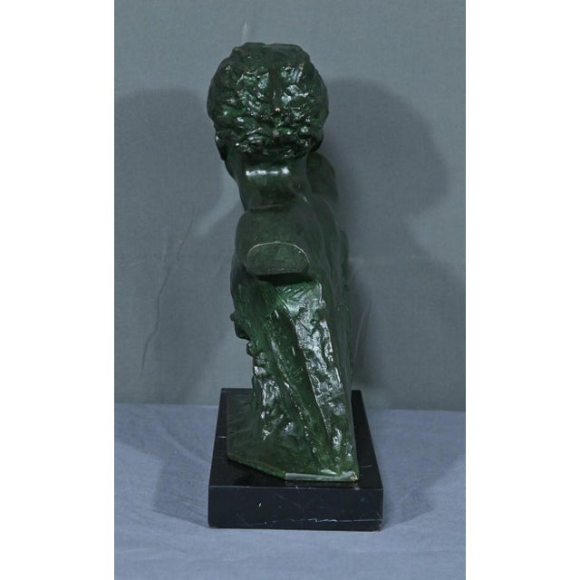 F. Focht, Art Deco Jean Mermoz Sculpture, 1930, Bronze For Sale - Image 12 of 16