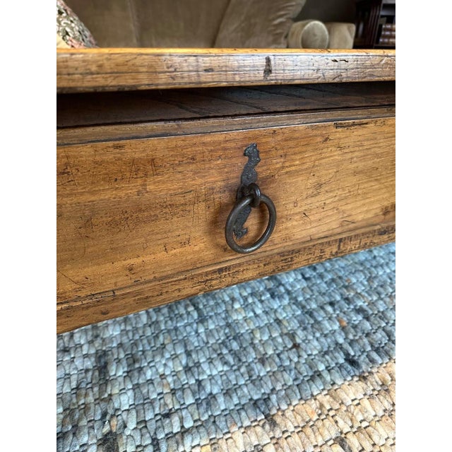 Tan Antique Coffee Table in Chestnut For Sale - Image 8 of 10