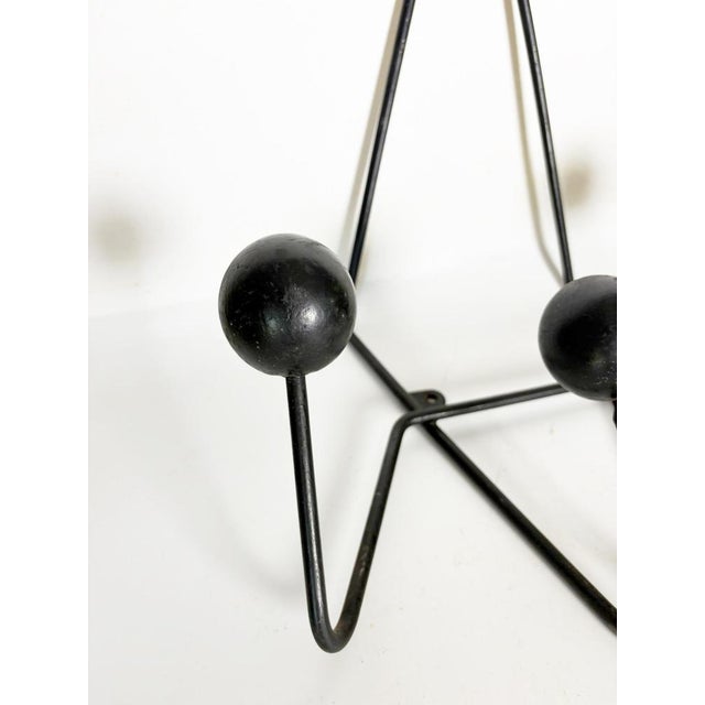 Black Coat Rack with Black Balls, France, 1960s For Sale - Image 8 of 12