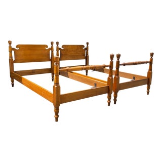 Solid Maple Vintage Twin Beds- a Pair For Sale