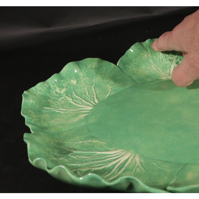 Dodie Thayer Trompe l'Oeil Lettuce Ware Platter For Sale - Image 11 of 15