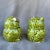 Ceramic Vintage Hollywood Regency Pink & Green Salt & Pepper Shakers- a Pair For Sale - Image 7 of 11
