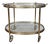 Oval Serving Cart in Brass and Glass, Italy, 1950s For Sale