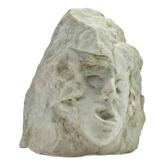 Sirio Pellegrini, Head Sculpture, 1960s, Stone For Sale
