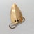 Mid-Century Modern Vintage 1950s Signed Napier Goldtone Ribbed Leaf Curled Stem Brooch For Sale - Image 3 of 6