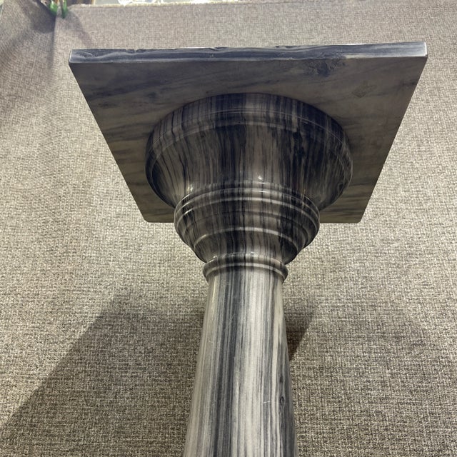 Solid Vintage Rotating Marble Pedestal For Sale In Chicago - Image 6 of 11