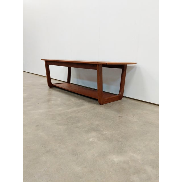 Vintage Mid Century Modern Teak Coffee Table For Sale - Image 4 of 7