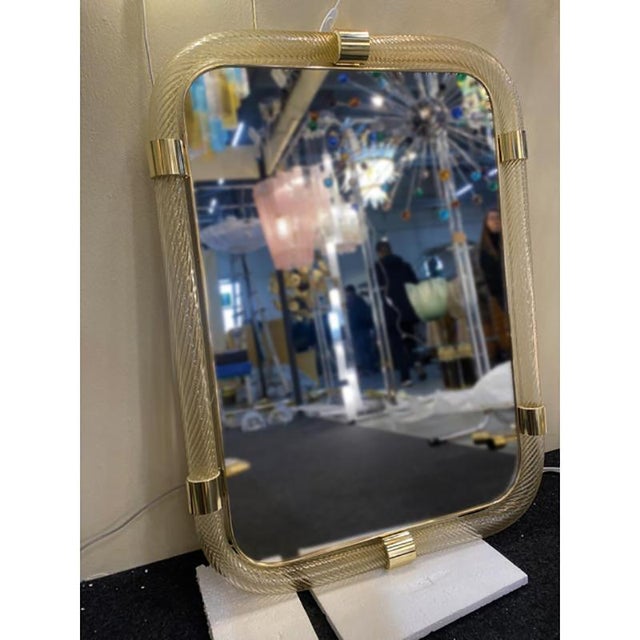 Rectangular Torciglione Wall Mirror by Simoeng For Sale - Image 4 of 11